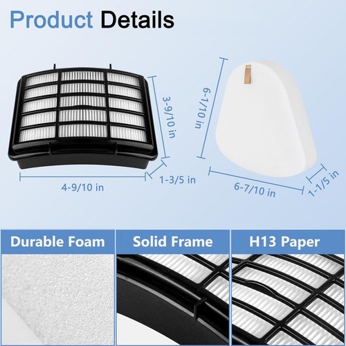 HUZUM Shark Vacuum Filter - Compatible with Navigator Lift-Away Models | High-Performance Replacement Filter