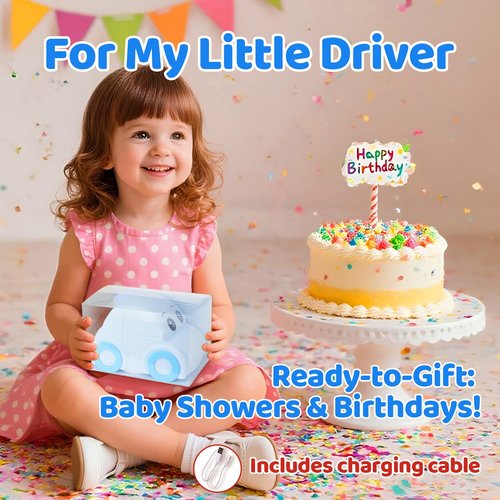 GAGBC Cute Baby Toddler Car Kids Night Light for Kids, Dimmable+1800mAh Rechargeable+Timer+Portable+Silicone+Squishy, Touch Breastfeeding Bedside Night Lamp, Funny Girls Boy Gifts