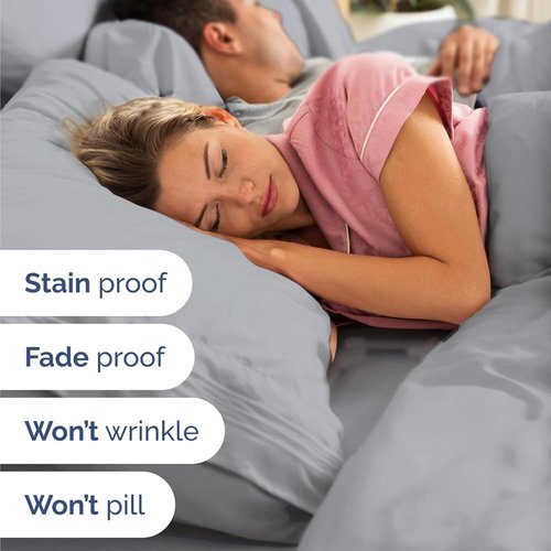 Comfy Twin Size 3-Piece Sheet Set by [Brand Name] | Breathable & Cooling Hotel Luxury Bedding - Deep Pockets, Soft & Wrinkle-Free - Oeko-Tex Certified, Steel Blue