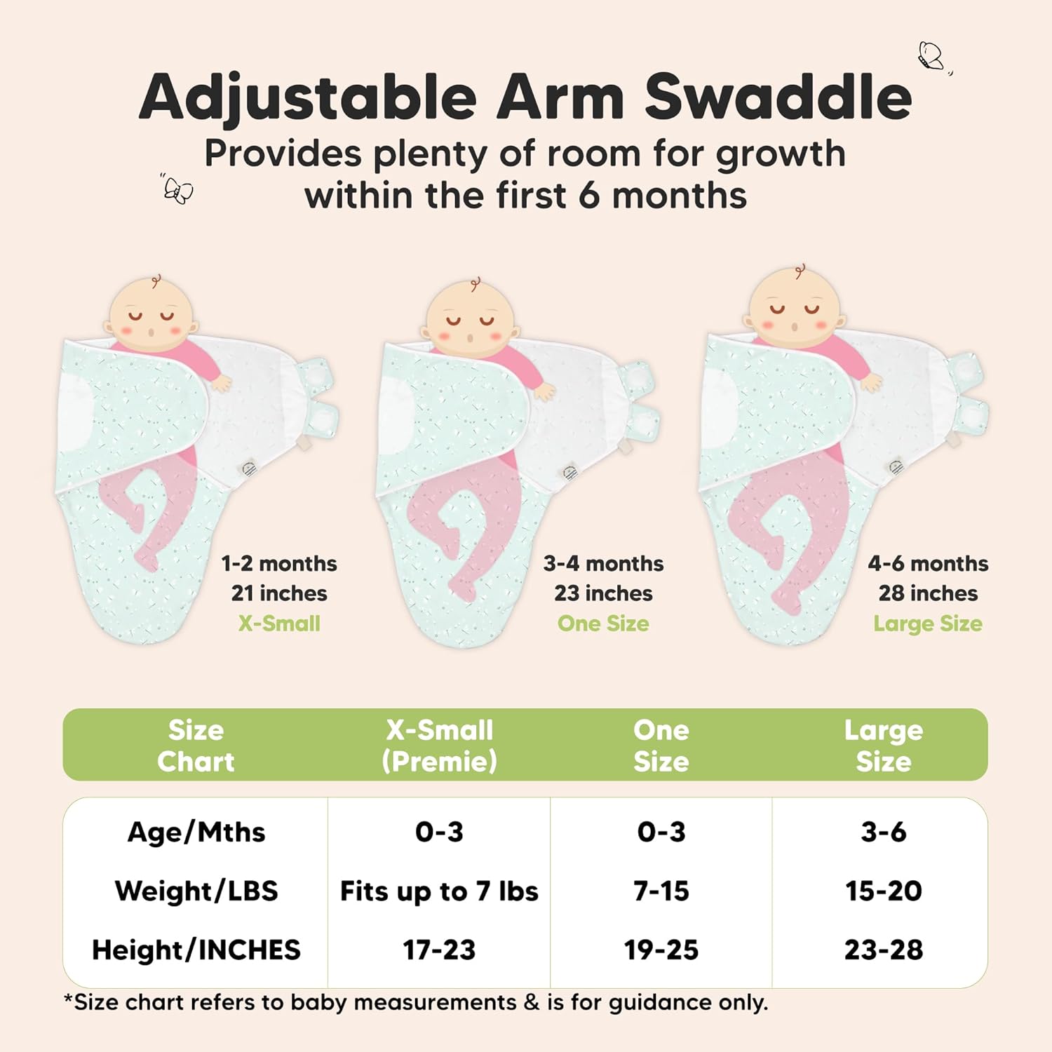 Skiennix Organic Baby Swaddle Sleep Sacks - Soft & Snug 3-Pack for Newborns 0-3 Months | Garden Design