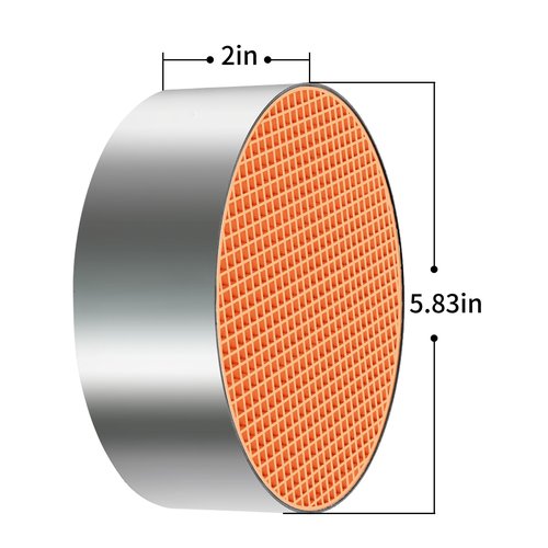 AQBB 6" x 2" Hearth Wood Stove Catalytic Combustor Compatible with Englander Before 1989 and Dovre All Models After 1991,Dutchwest Wood Burning Stoves,Round Ceramic Catalytic Combustor
