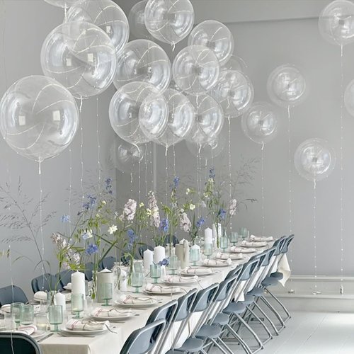 Clear Balloons | 12-Inch Transparent Latex Balloons - 50 Pack for Baby Shower, Wedding & Birthday Party Decor