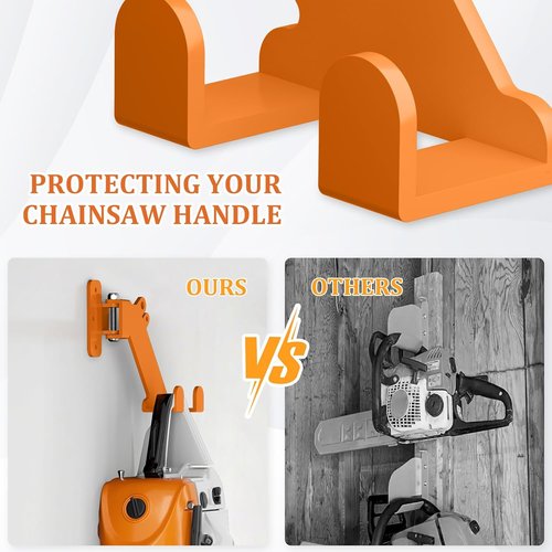 Chainsaw Hanger - 3-in-1 Adjustable Wall Mount for Stihl, Husqvarna & Echo | Garage Storage Organizer