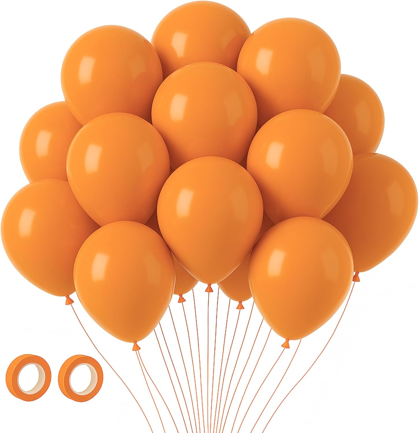 Voircoloria 105pcs Retro Orange Balloons - 12 Inch Latex Party Balloons for Birthdays & Celebrations
