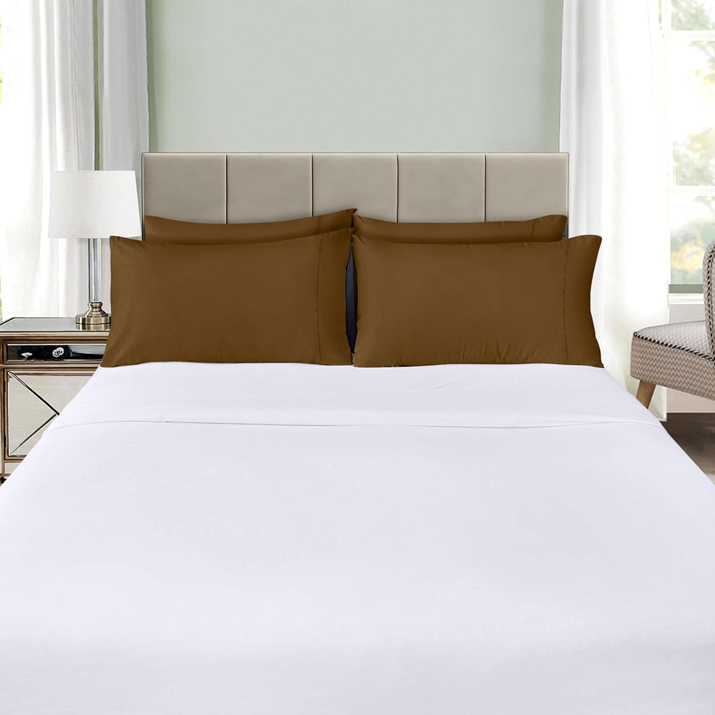 Utopia Bedding King Pillow Cases - 4 Pack - Soft Brushed Microfiber - Fade Resistant 20 X 40 Inches (Mocha)