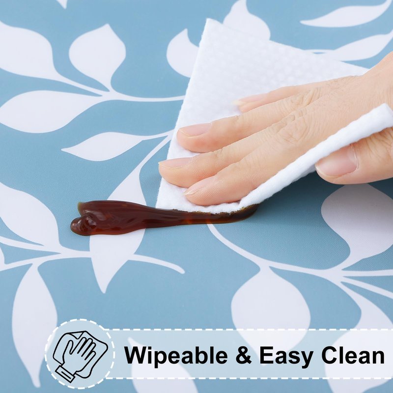 misaya Round Fitted Tablecloth with Elastic Edge, 100% Waterproof Oil Proof Plastic Table Cover, Vinyl Flannel Backed Tablecloth Fits 36"-44" Round Tables for Dinner, Outdoor, Picnic, Pumpkin