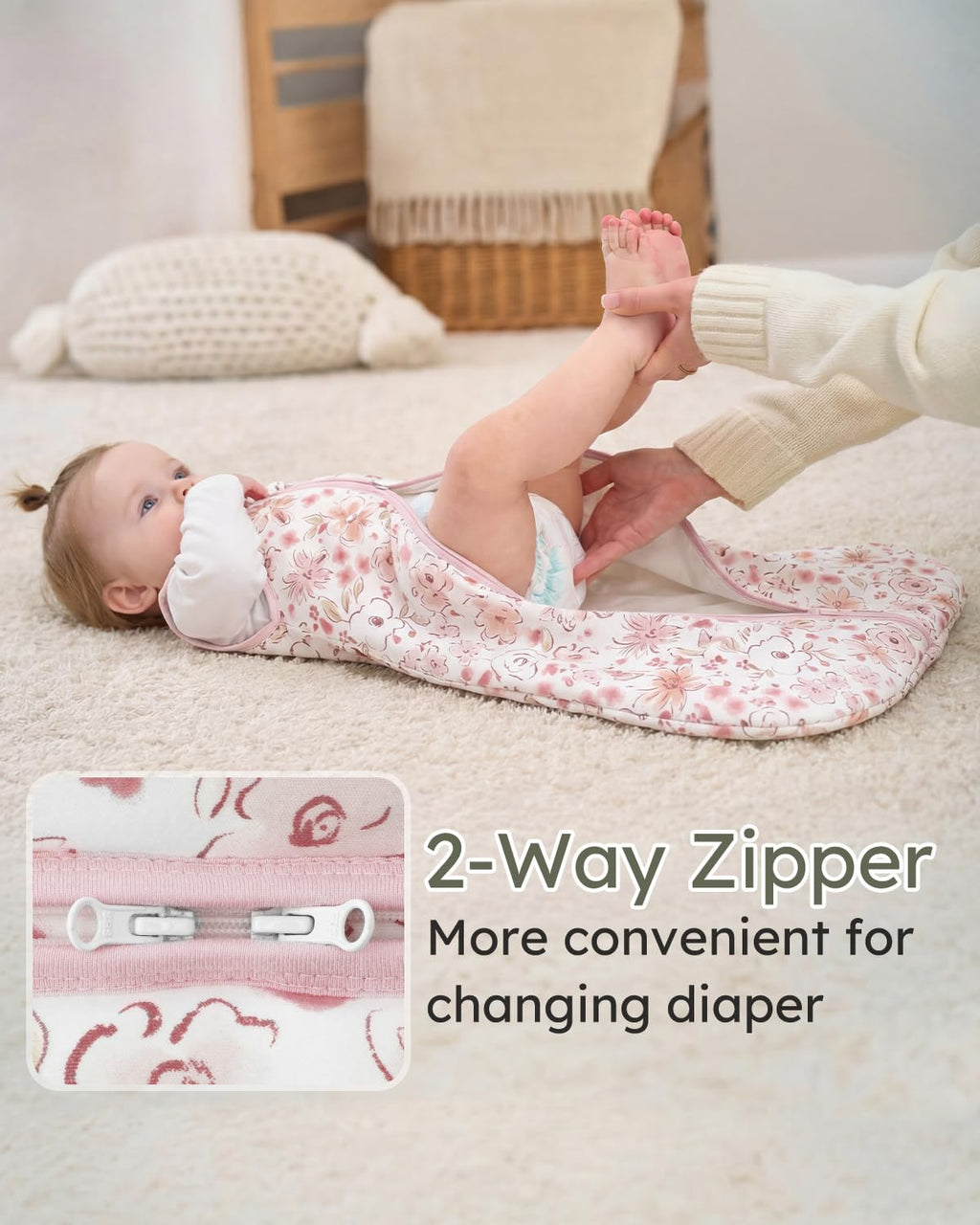 Yoofoss Baby Sleep Sack | 1.5 Tog Wearable Blanket for 0-6 Months | 100% Organic Cotton, Warm & Comfy