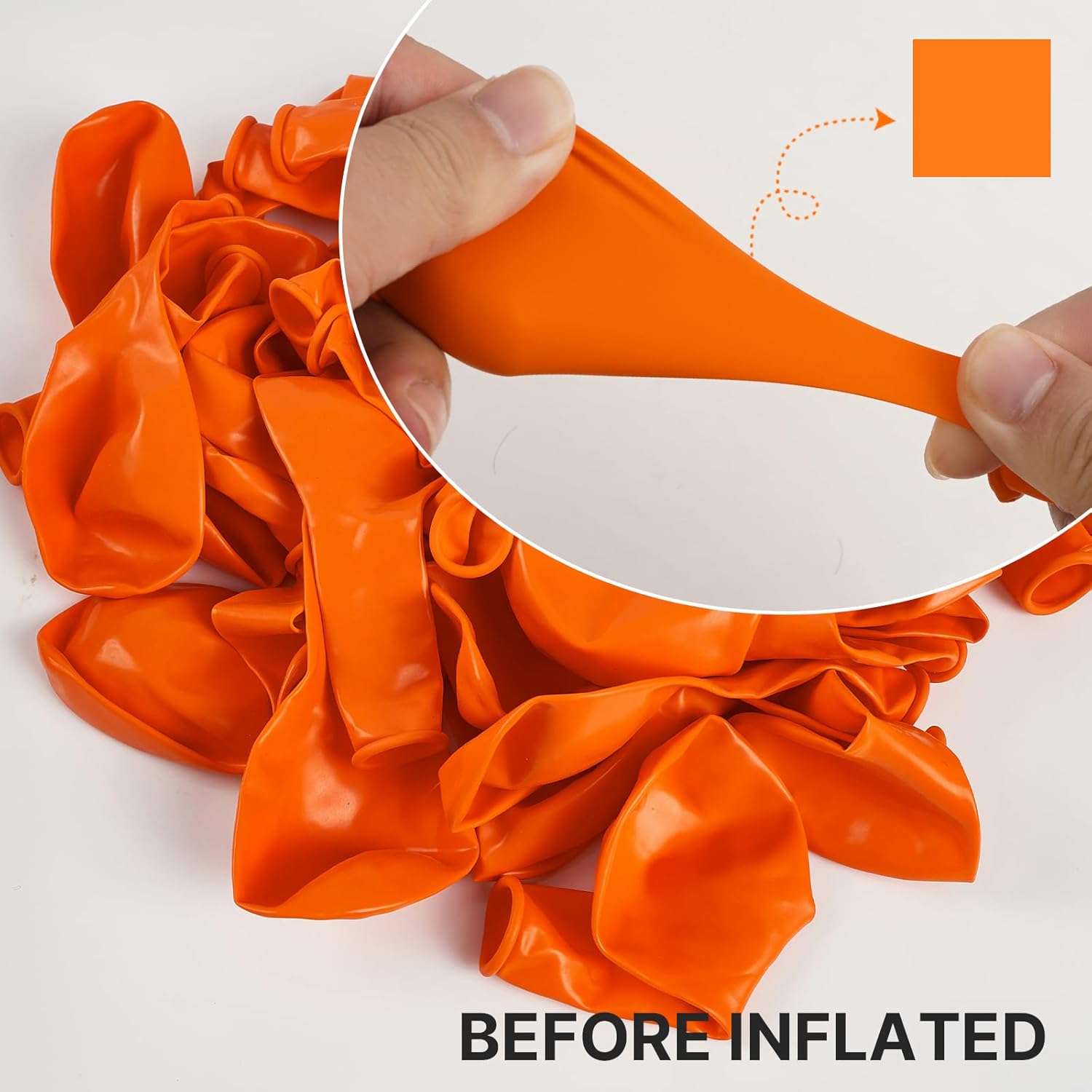 PartyWoo Orange Balloons - 100pcs 5-Inch Latex Helium Balloons for Birthday & Baby Shower Decor
