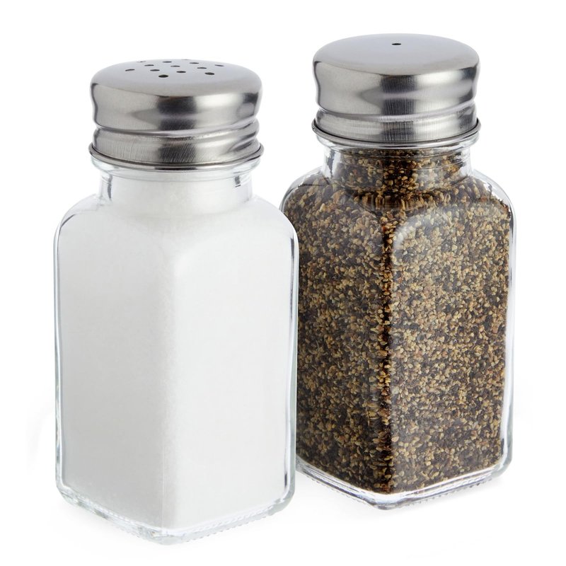 Juvale 24 Pack Glass Salt and Pepper Shakers Bulk Set - Restaurant Salt and Pepper Shakers - Spice Containers for Restaurant (2 Oz, Clear)