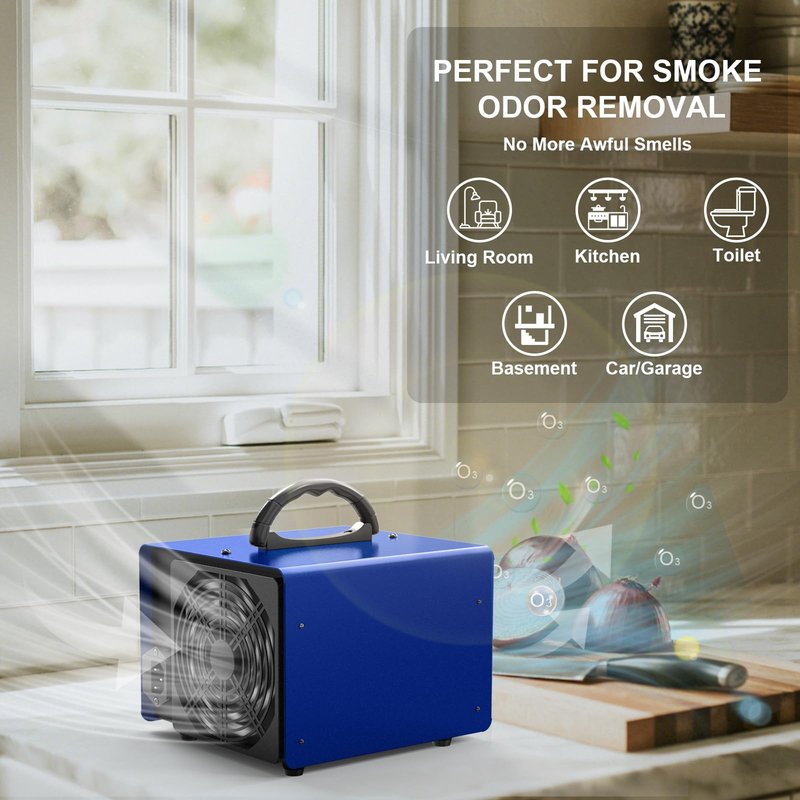 NAMOWELL Ozone Generator 170,000mg, High Capacity Ozone Machine Odor Removal Up to 6000 Sq.Ft, Ozone Odor Eliminator, Ionizer Ozonator for Smoke, Car, Basement, And Pet Room, Blue