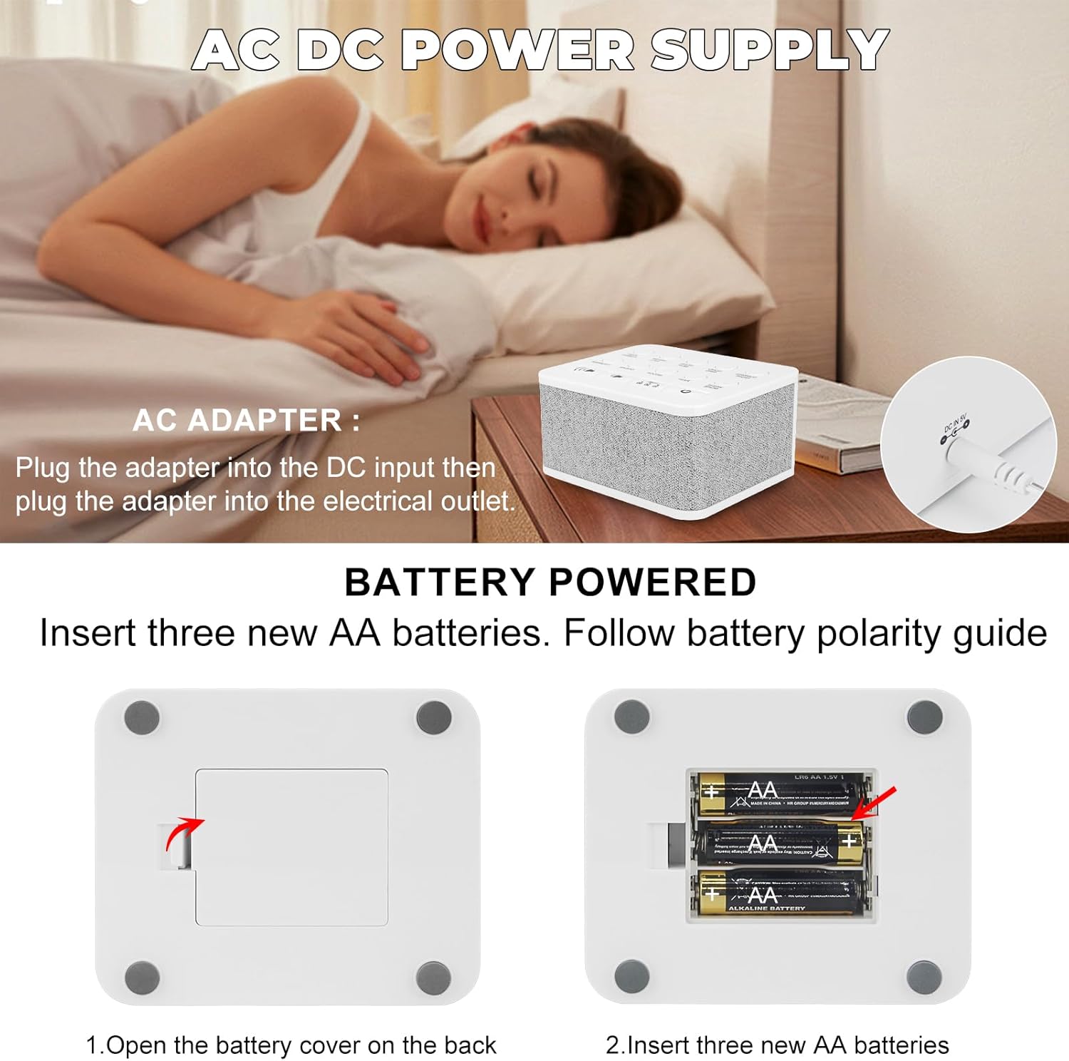 Skiennix White Noise Sound Machine - Portable Sleep Aid with 10 Soothing Sounds | Rechargeable & Timer Function