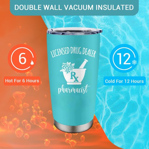 Louasedh Pharmacist Gifts for Women, Pharmacist Appreciation Graduation Gifts, Pharmacists Gift Ideas, Funny Gift for Pharmacists Women 20 oz Tumbler