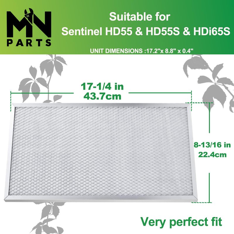 MERV 8 Filter Dehumidifier Filter Replacement Sentinel HD55 HDi65 17.2'' x 8.8'' 4 Pack Dehumidifier Filter Replacement Parts