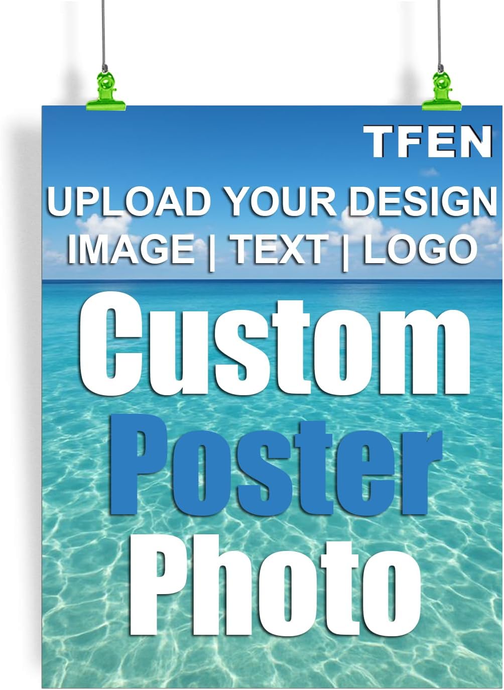 TFEN Custom Photo Poster Prints - Upload Your Image | 40 x 60 Inches | Made in USA Home Decor Wall Art