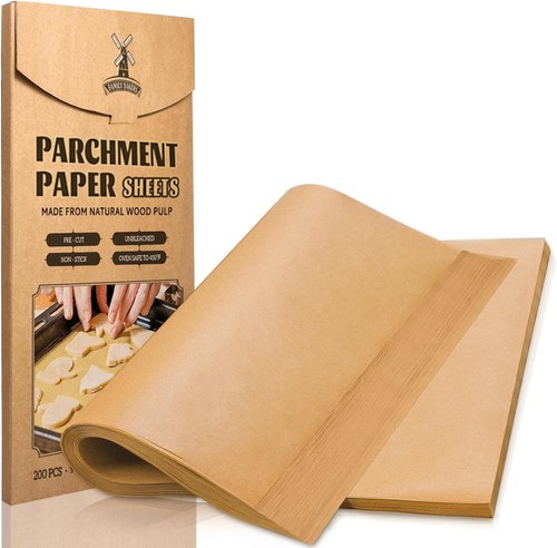 Hiware Parchment Paper Baking Sheets - 200 PCS Precut Non-Stick, Unbleached 9x13 IN for Quarter Sheet Pans