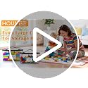 Extra Large Clear Toy Storage Bags with Zipper - 3 Pack Waterproof Organizer