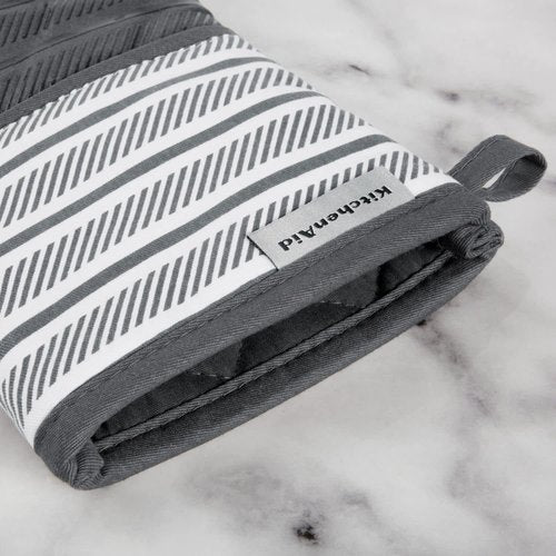 KitchenAid Oven Mitts 2-Pack Set - Charcoal Grey, 7"x13" | Durable Heat-Resistant Protection