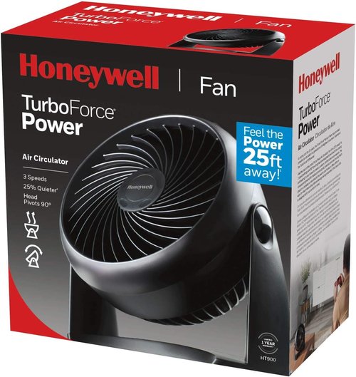 Honeywell HT-900 TurboForce Air Circulator Fan - Powerful Black 2-Pack for Enhanced Airflow