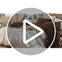 MooMee 100% Washed Cotton Queen Sheet Set - 19" Extra Deep Pocket, 4-Piece