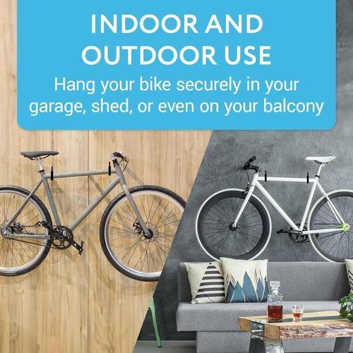 IMPRESA Bike Hooks for Garage Ceiling | Heavy-Duty 100 Lbs Capacity - Galvanized Steel, 7 x 4 in