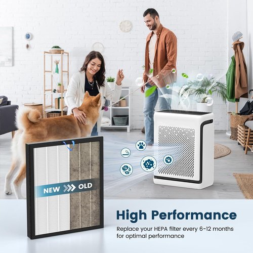 LEVOIT Vital 200S Replacement Filter - H13 True HEPA & Activated Carbon, 2 Pack, White