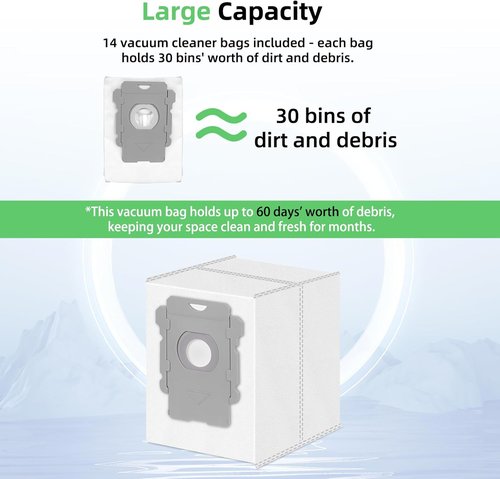 iRobot Replacement Vacuum Bags - 14 Pack for i7+, i8+, i1+, i3+, i4+, i5+, j6, j7, s9+ | Automatic Dirt Disposal