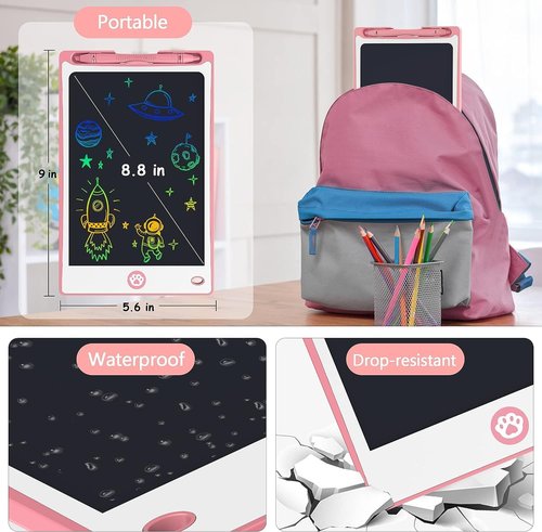 Hockvill LCD Writing Tablet - 8.8 Inch Drawing Pad for Kids | Perfect Easter Gift for Ages 3-7