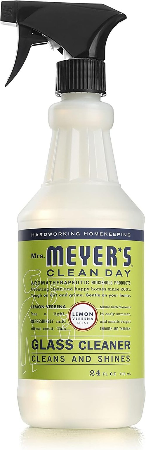 Mrs. Meyer's Clean Day Mirror & Window Cleaner - Lemon Verbena, 24 Fl Oz | Ideal for Indoor & Outdoor Glass