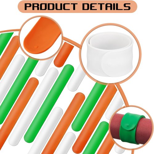 Charniol Wrapping Paper Roll Holder - 12-Piece Silicone Covered Metal Stabilizer | Organize Gift Paper (Green, Orange, White)