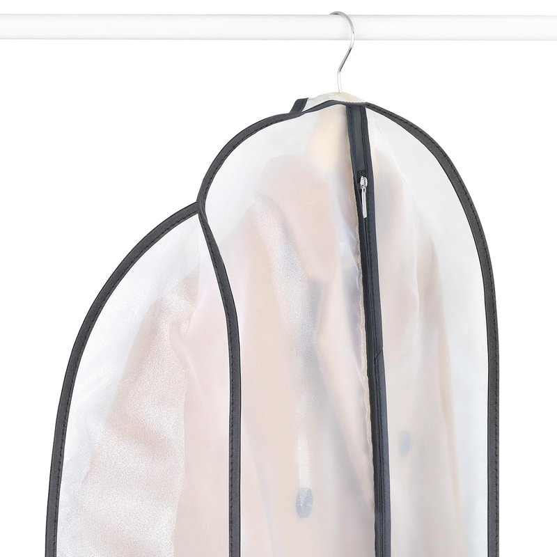 Zilink Breathable Dress Bags for Gowns Long 72” Wedding Dress Storage Bags Silky Dress Bags for Closet Storage with 7" Gussted Wrinkle Free for Long Evening Dresses Puffy Dress Storage, Set of 4