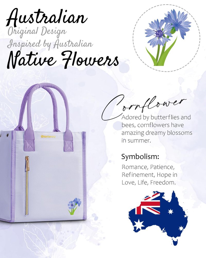 GLORIEROO Lunch Box Bag Women Girls - Insulated Leakproof Waterproof Lightweight Reusable Cooler for Work Picnic - Back to School Teacher Mothers Day Christmas Birthday Gifts