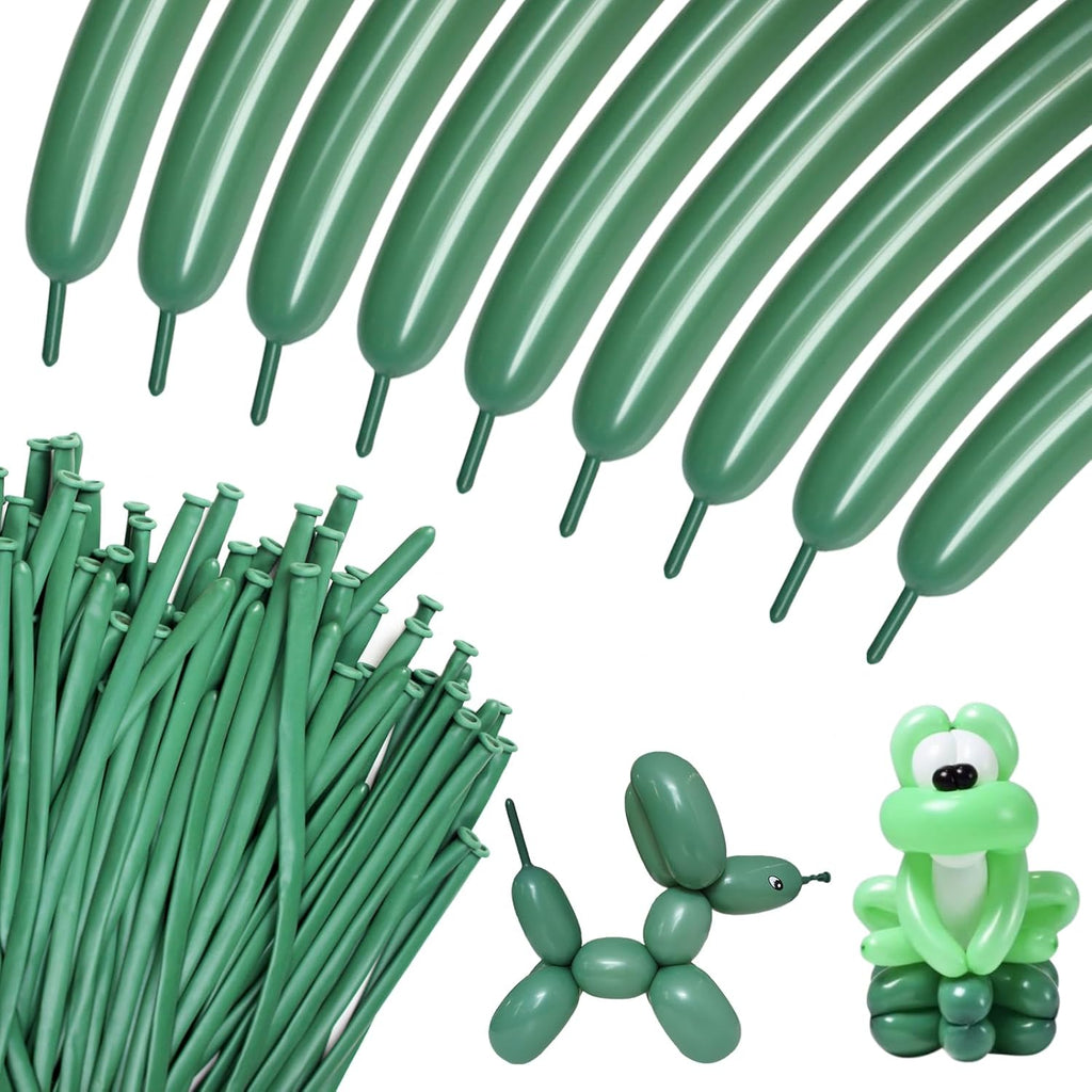 Sage Green 260 Balloons by [Brand Name] - Thick Latex Twisting Balloons for Animal Models | Perfect for Halloween & Birthdays