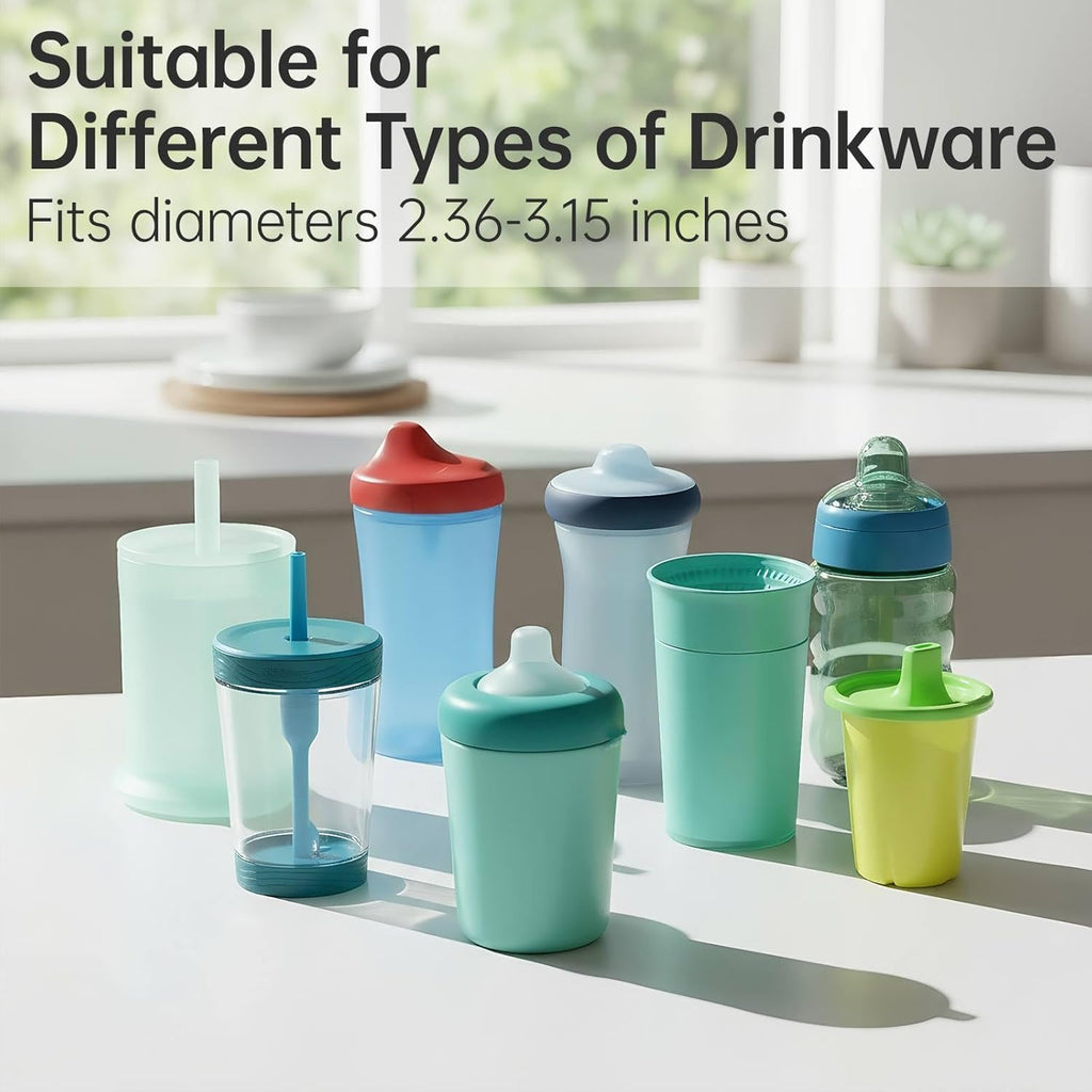 NiHome Silicone Dual-Handle Tumbler Grip - Fits 14oz Stanley & 12oz Zak Owala Cups | 2PCS for Home & Travel