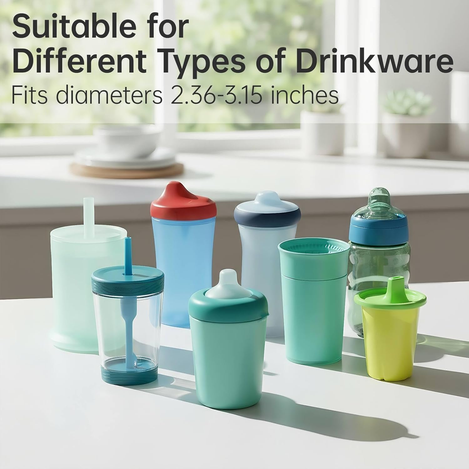 NiHome Silicone Dual-Handle Tumbler Grip - Fits 14oz Stanley & 12oz Zak Owala Cups | 2PCS for Home & Travel