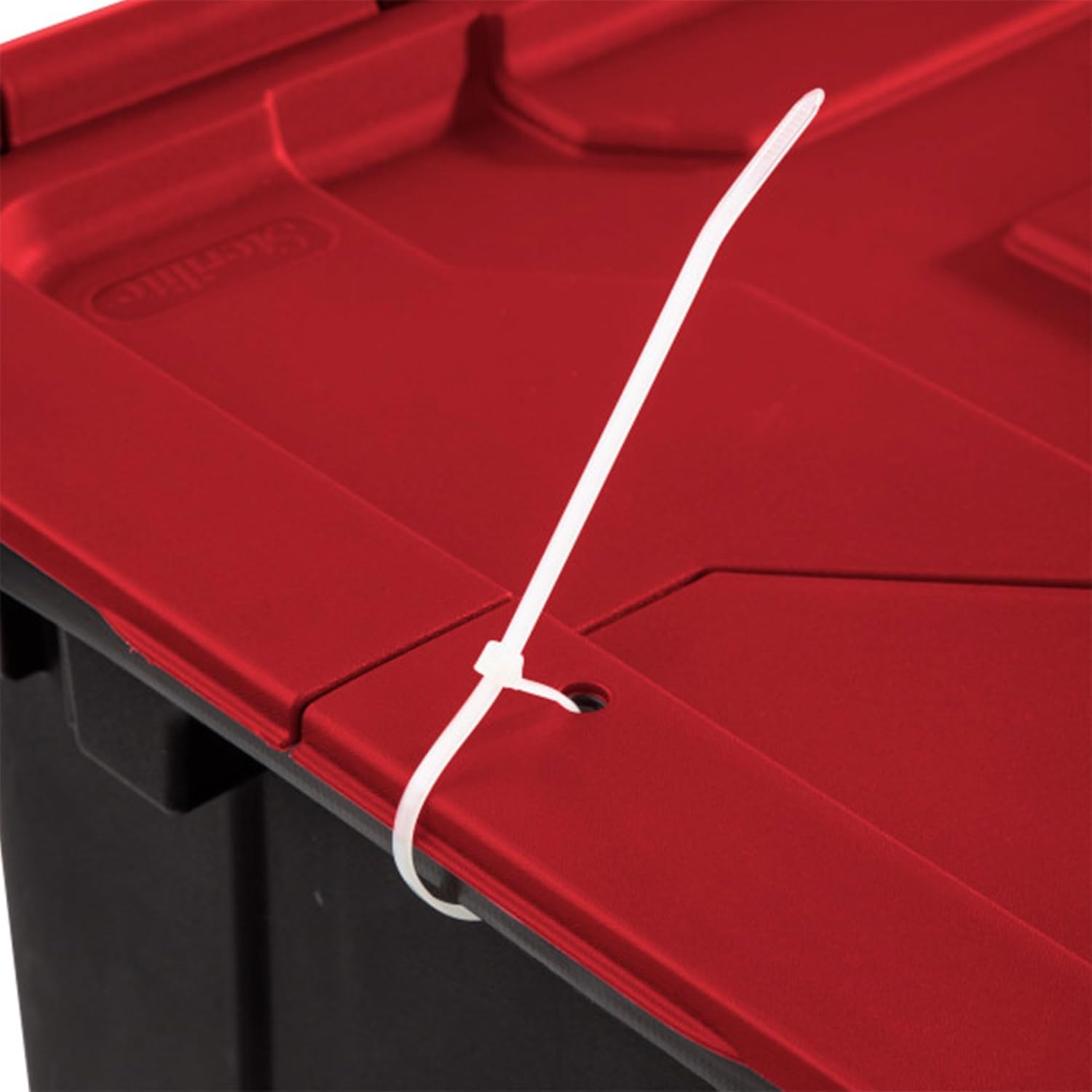 Sterilite 12 Gallon Heavy-Duty Industrial Tote - 6-Pack Stackable Storage Bins with Hinged Lids
