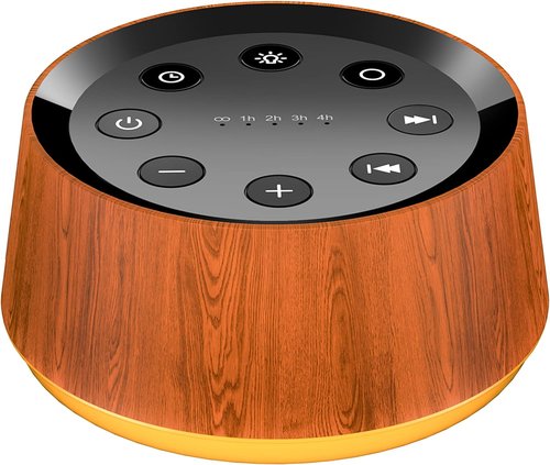 BrownNoise Sound Machine - 30 Soothing Sounds & 12 Color Night Light | 36 Volume Levels & Memory Function