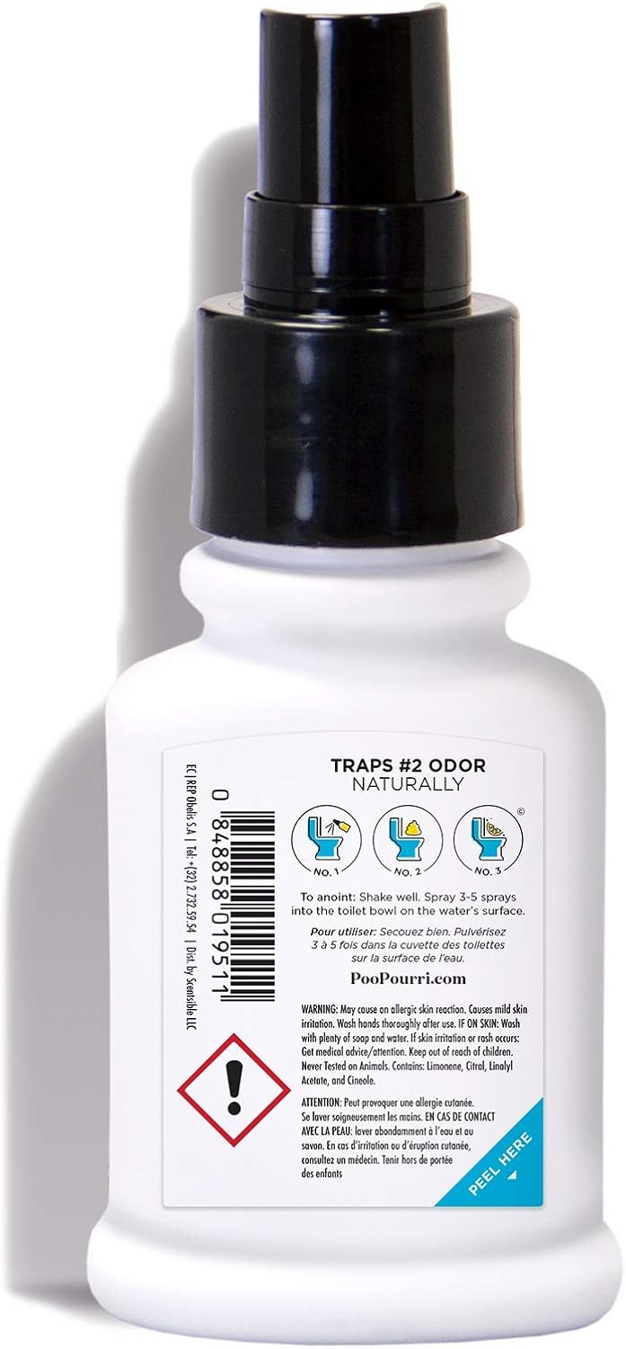 Poo-Pourri Toilet Spray - Lavender Vanilla Odor Eliminator | 2 Fl Oz, Up to 100 Uses, TSA Approved
