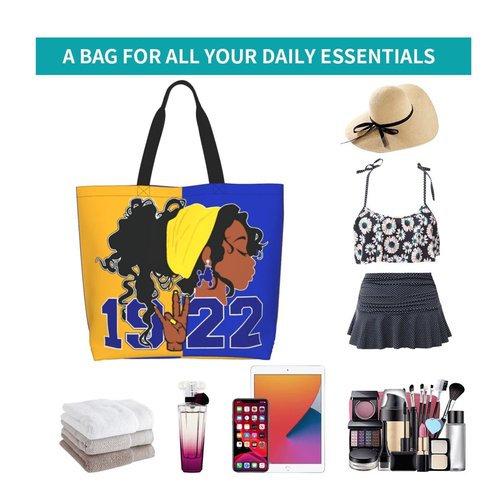 JIW Iaa Sigma Gamma Tote Bag Rho Sorority Gifts for Women 1922 Reusable Fashion Beach Bag Large Shoulder Shopping Bag