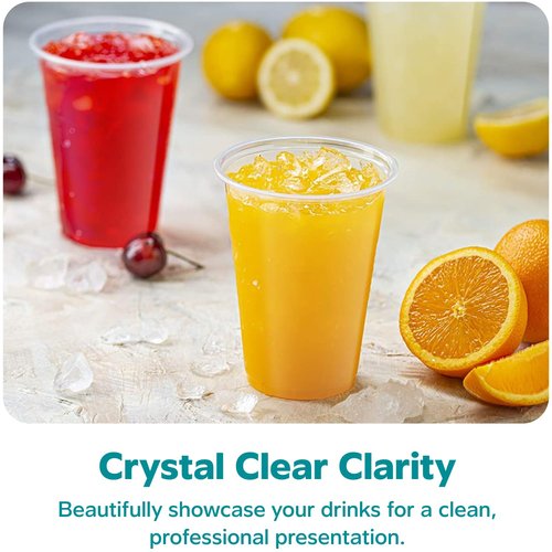 GUSTO 16 oz Clear Plastic Cups [240 Count] Disposable Cold Drinking Cups for Parties, Events, & Everyday Use – BPA-Free, Durable Polypropylene (Formerly Comfy Package)