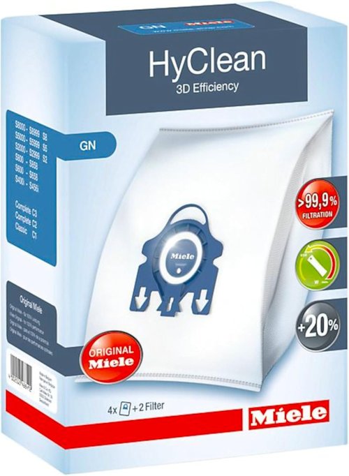 Miele HyClean 3D GN Type Microfiber Dust Bags - Perfect Fit for Miele Canister Vacuums | 9917730