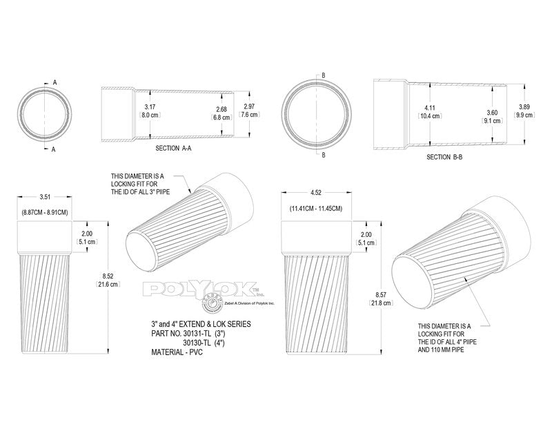 Polylok 4" Extend & Lok™ for Effluent Filters