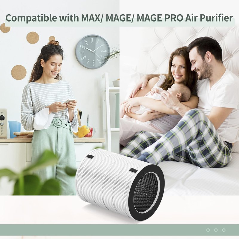 UASWPART Mage and Max HEPA Replacement Filter Compatible with Afloia Air Pu-rifier MAX/MAGE/MAGE PRO, Honati MAX AP2202I and Sans Large Room Air Pu-rifiers, 2-Pack for B088R4JWW3/B0922N7WRH