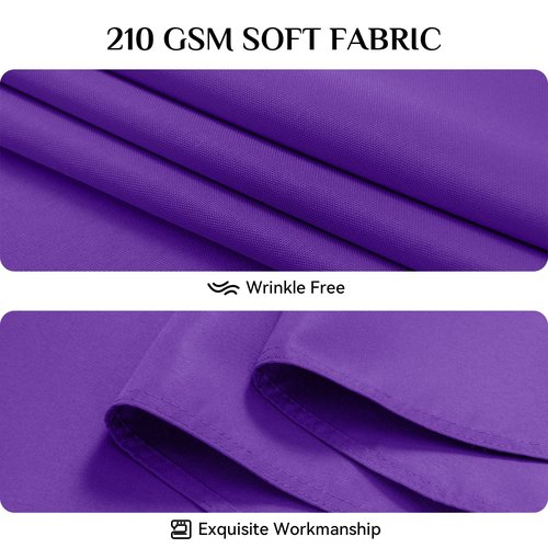 Softalker Rectangle Tablecloth, Waterproof & Stain Resistant Table Cloths Wrinkle Free Fabric Washable 210GSM Polyester Table Cover for Spring/Party/Outdoor - 60 x 102 inch,Purple