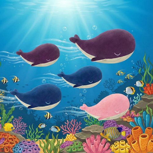 MUPI Whale Stuffed Animals Plush Pillow 4 Size Cute Soft Cotton Plushies Pillows Kawaii Blue Whale Toy Gifts for Kids Boys Girls Adults (Blue, 18 Inch)