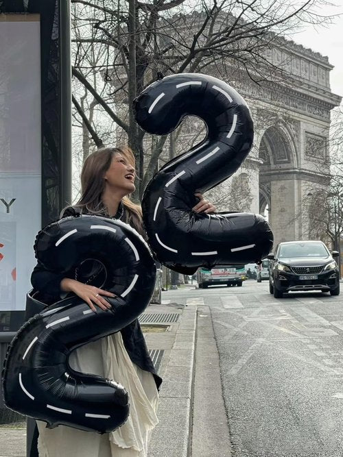 40-Inch Black Number Balloons by [Brand Name] - Perfect for 2nd, 12th, 21st Birthday & Celebration Decor