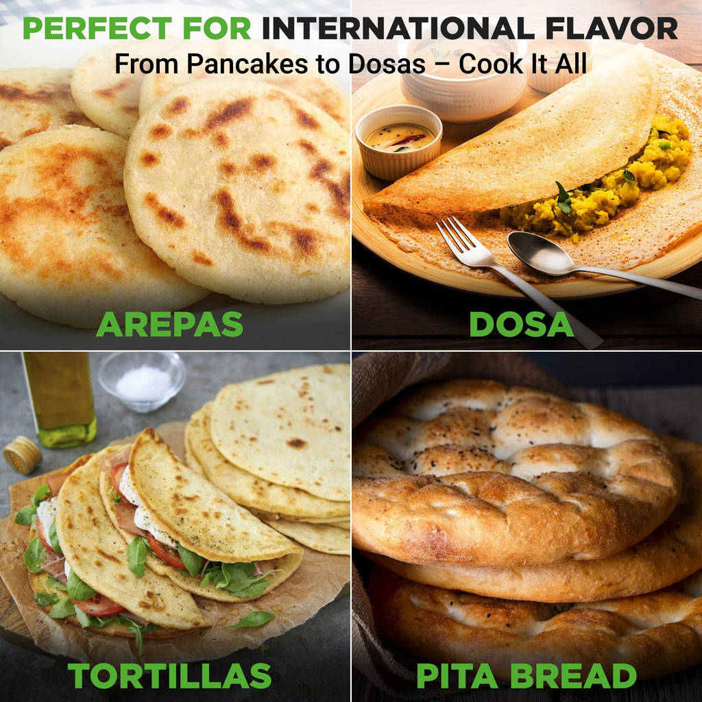 NutriChef Hard Anodized Nonstick Griddle Pan -PFOA/PFOS Free Non-Stick Griddle Pan 3 Layers Copper Non-Stick Coating Inside, Hard-Anodized Look Heat Resistant Lacquer Outside, Silicone Handle NCSQPA.5