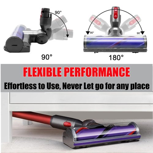 Arcets Vacuum Brush Head Attachment Compatible for Dyson V7 V8 V10 V11 V15 Replacement Part Electric Head for Hardwood Floor Carpets SV10 SV11 SV12 SV14