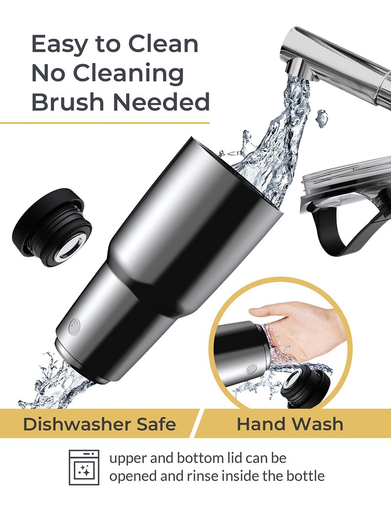 Fizzing.Cool Flipping Cup 100% Leakproof 32 oz Stainless Steel Vacuum Insulated Tumbler with Handle, Easy Clean Protein Shaker Bottle w/Screw Lid, Travel Mug