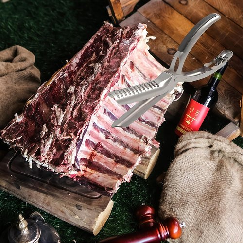 Rib Prep Pro, Stainless Steel Rib Membrane Removal Tool - Ergonomic, Rib Prep Tool Membrane Remover, Dishwasher Safe for Effortless BBQ, Brisket & Meat Preparation