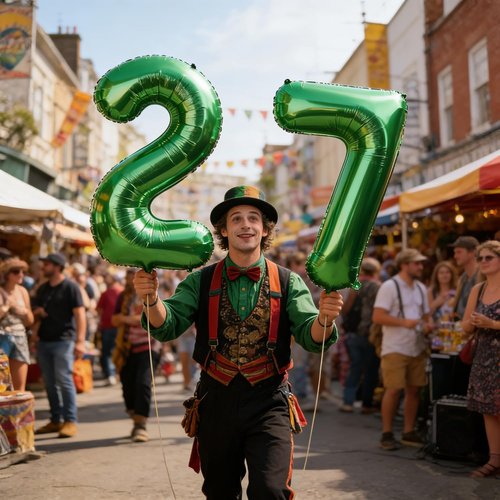 Happy 27 Birthday Decoration - Dark Green Foil Number 27 Balloon for Men & Women | Large Size